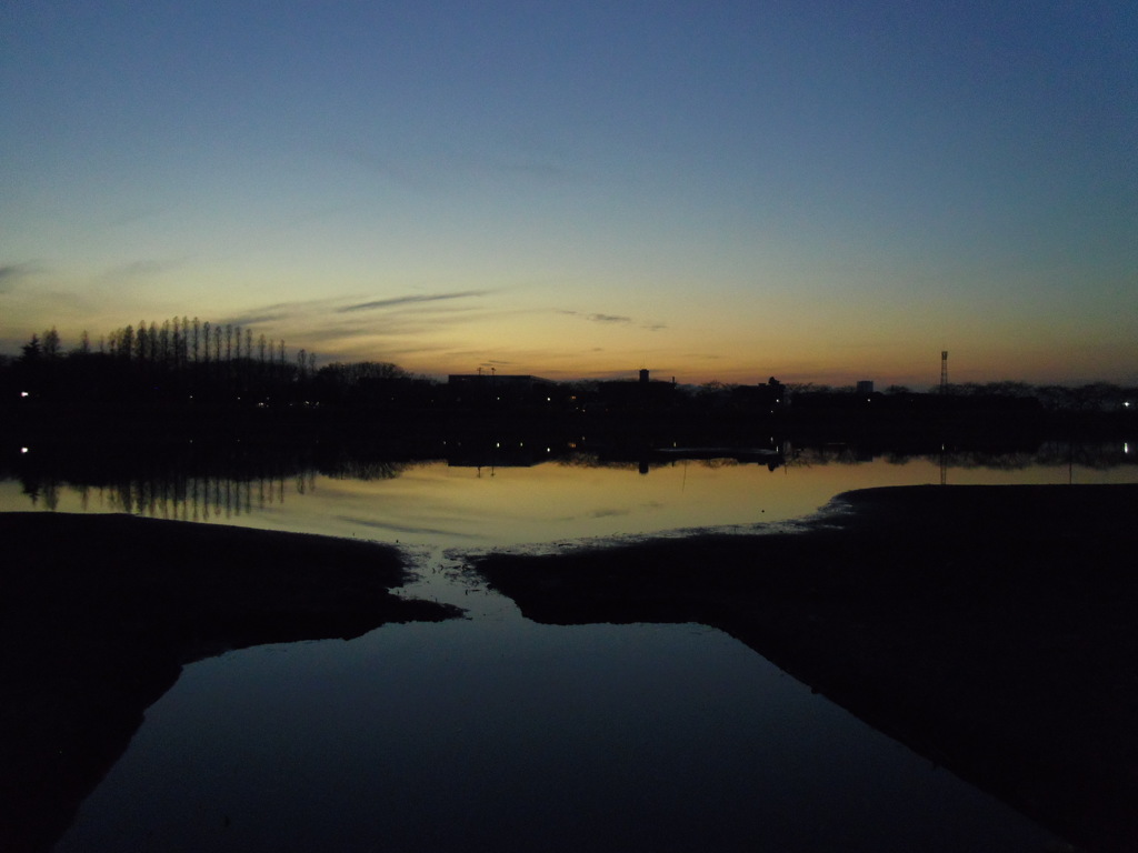 2017/01/07_伊佐沼の夕暮れ