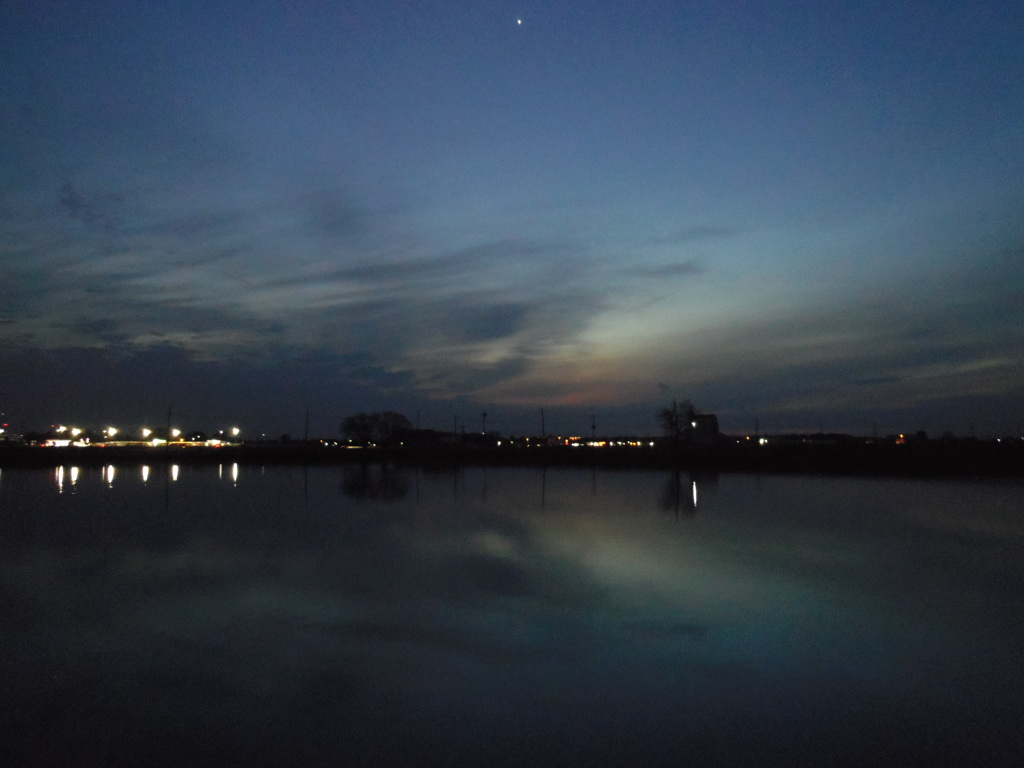 2017/02/26_溜め池の夕暮れ
