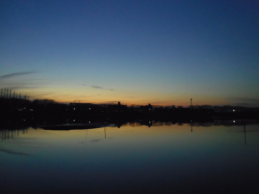 2017/01/07_伊佐沼の夕暮れ