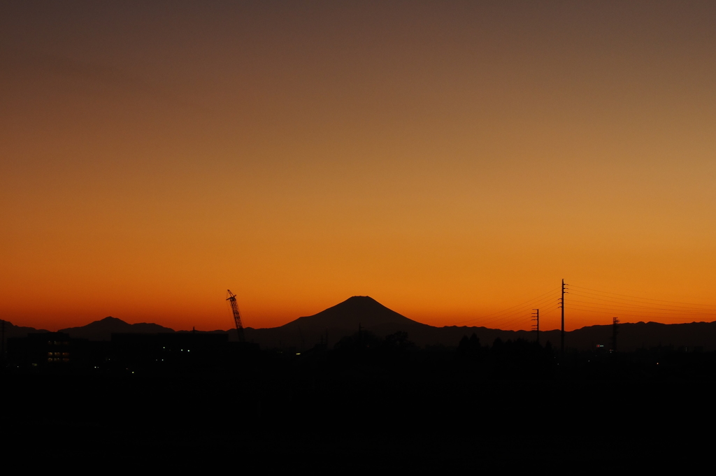 2015/12/05_夕暮れの富士山