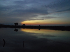 2016/10/30_溜め池の夕暮れ
