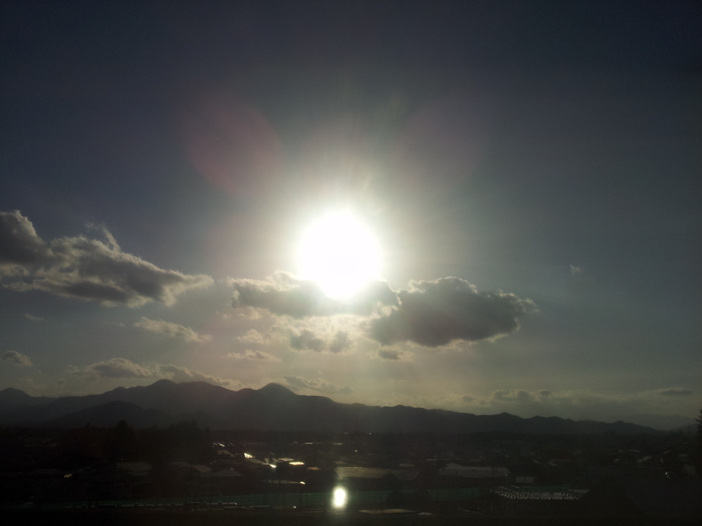 2016/11/12_盛岡駅近辺に日が傾く