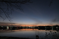 2014/12/23_伊佐沼の夕暮れ