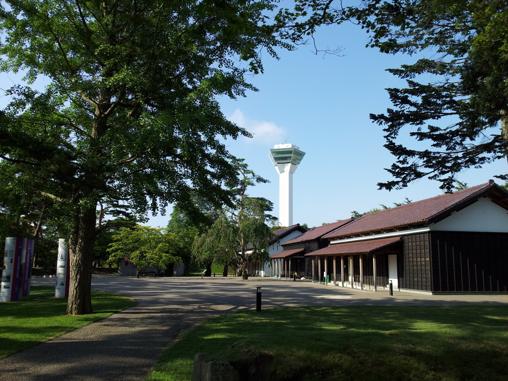 2016/08/13_五稜郭公園から五稜郭タワーを望む