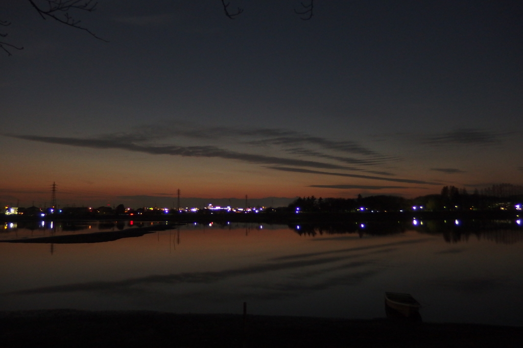 2015/12/20_伊佐沼の夕暮れ