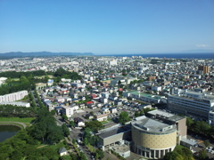 2016/08/12_五稜郭タワーから函館空港方面を望む