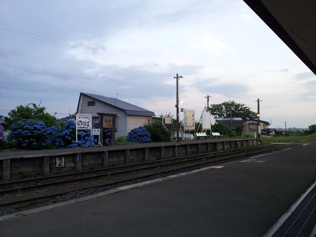 2018/07/15_夕暮れの金木駅