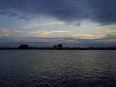 2016/07/24_溜め池の夕暮れ