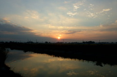 2014/10/25_見沼代用水の夕暮れ