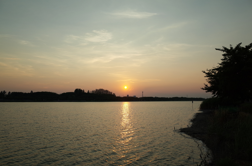 2015/07/26_伊佐沼の夕日