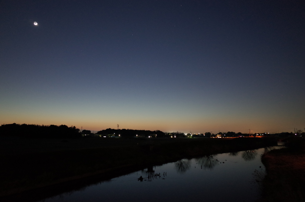 2016/02/11_元荒川の夕暮れ