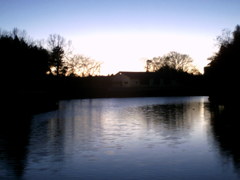 2016/01/01_堂の前池の夕暮れ