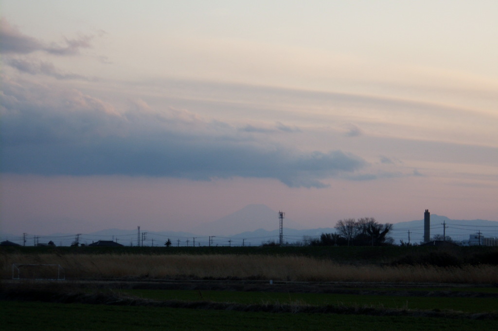 2014/03/08_夕暮れの富士山