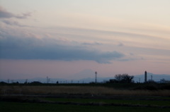 2014/03/08_夕暮れの富士山