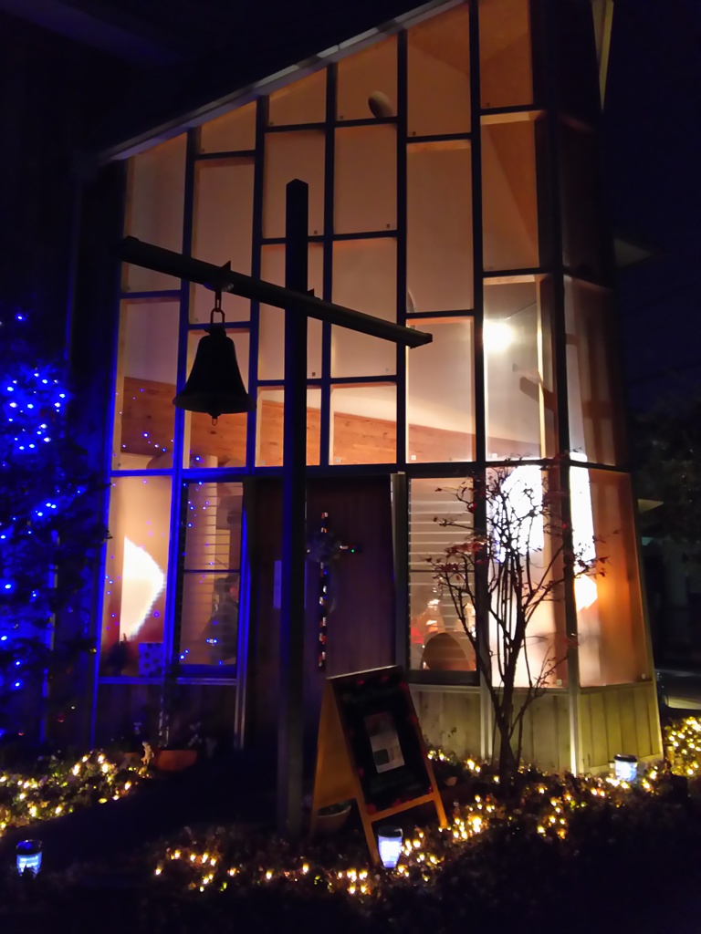2016/12/25_クリスマスの夜のガラスの教会