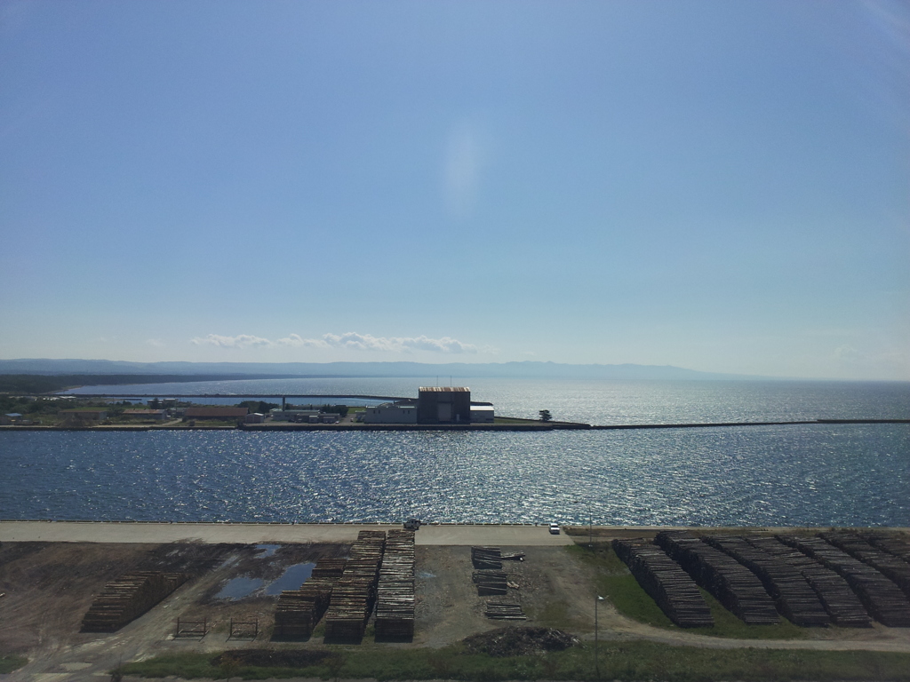 2018/09/14_しもきた克雪ドーム展望台から大湊湾を望む