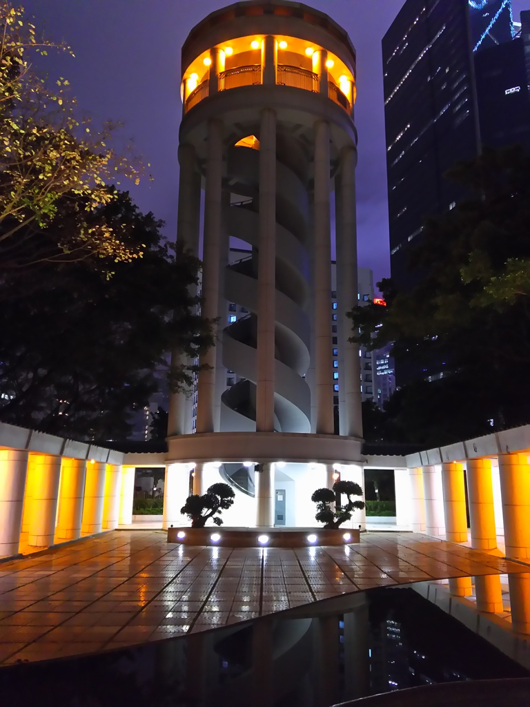 2017/03/12_夜の香港公園 太極園展望塔