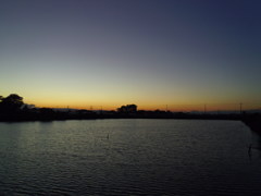 2016/11/03_溜め池の夕暮れ