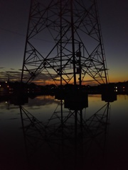 2017/05/04_水田の中の鉄塔の夕暮れ