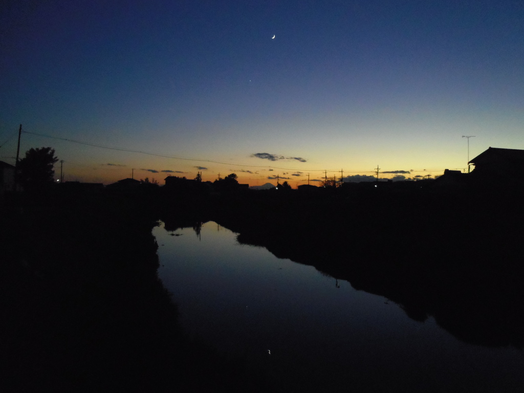2016/11/03_野通川の夕暮れ