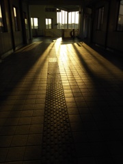 2018/01/20_北上尾駅に西日差す