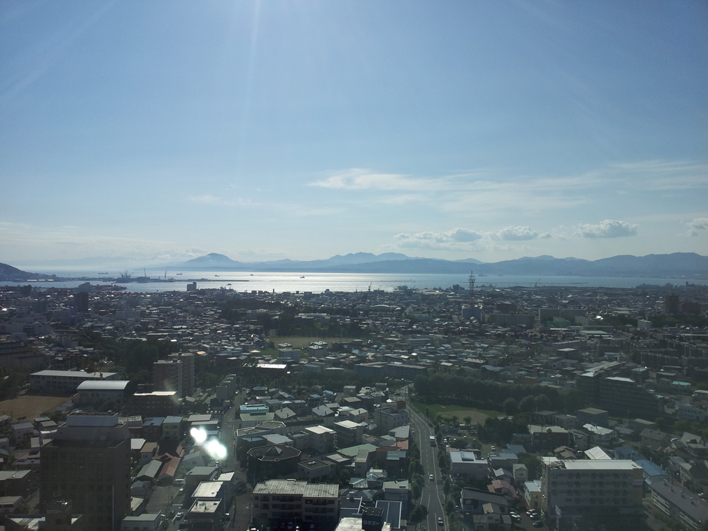 2016/08/12_五稜郭タワーから函館湾を望む