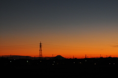 2015/01/18_夕暮れの富士山