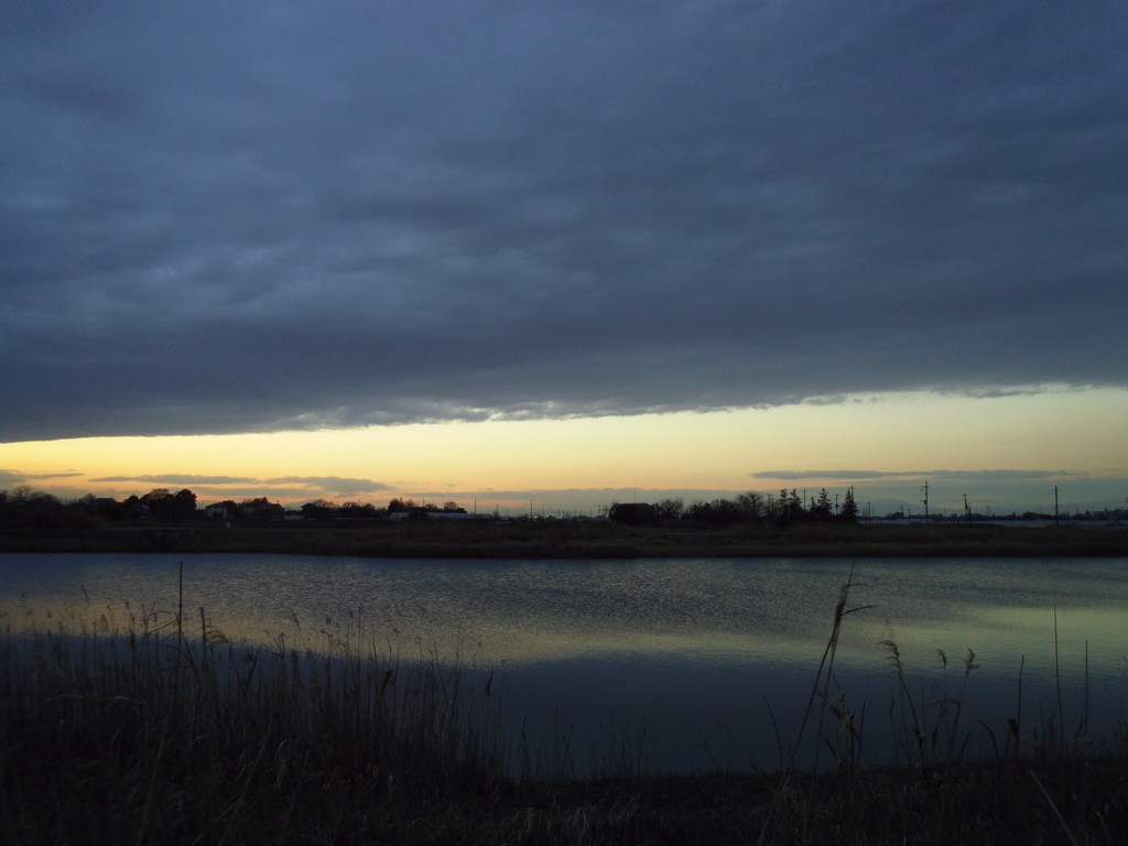 2017/02/18_溜め池の夕暮れ
