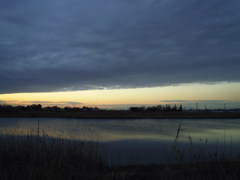 2017/02/18_溜め池の夕暮れ