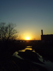 2017/03/04_元荒川の夕暮れ