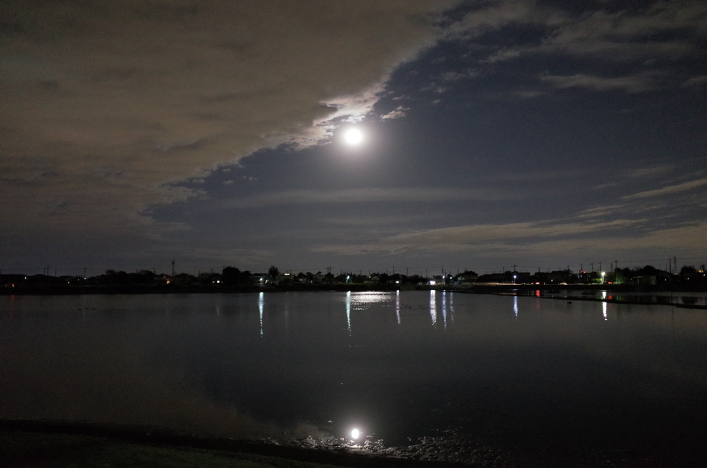 2014/12/07_月夜の伊佐沼