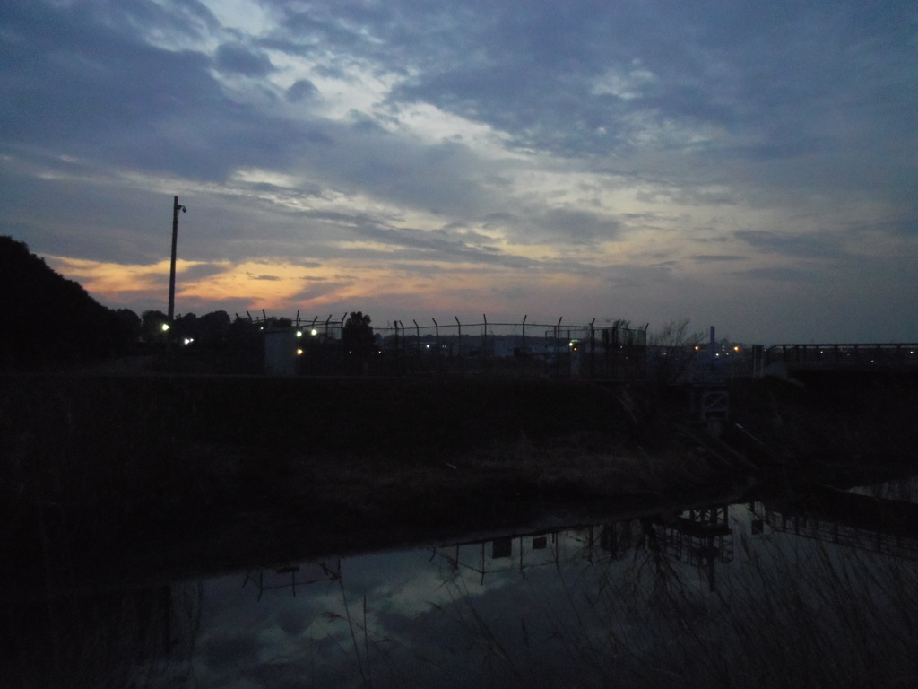 2017/01/29_原市沼川の夕暮れ