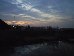 2017/01/29_原市沼川の夕暮れ