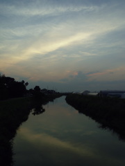 2017/07/17_野通川の夕暮れ