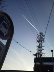 2017/01/28_飛行機雲