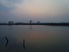 2017/03/19_溜め池の夕暮れ
