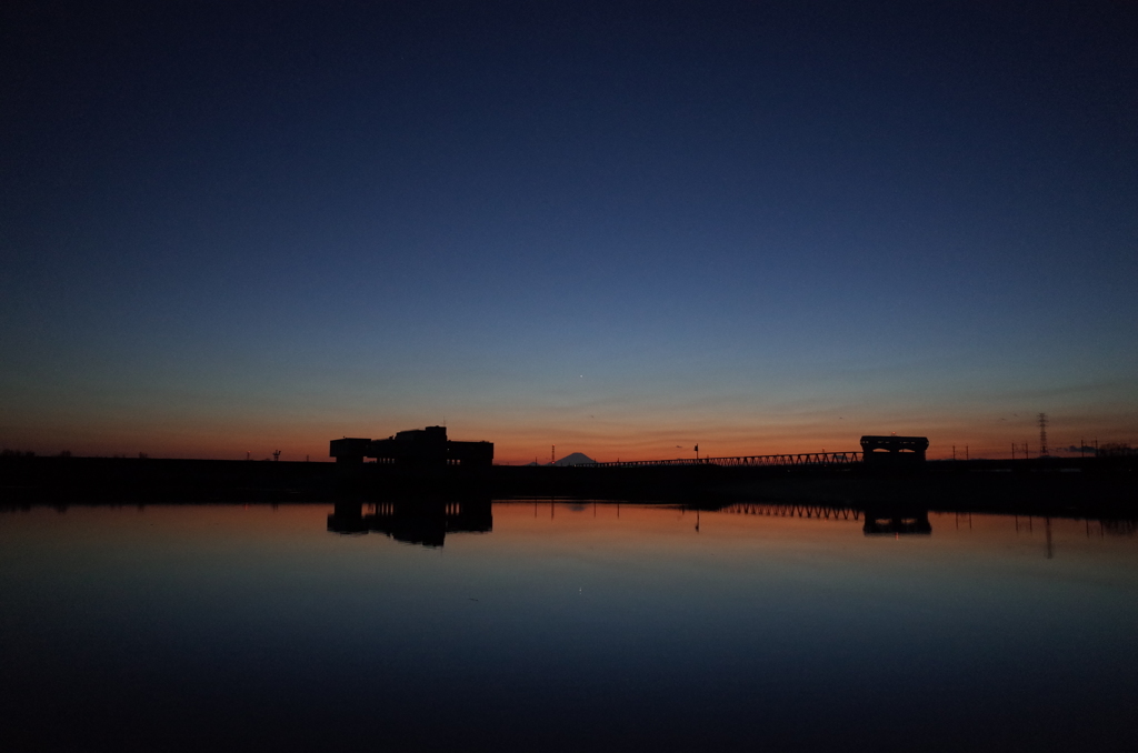 2015/01/04_彩湖の夕暮れ