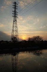 2014/10/25_見沼代用水の夕暮れ