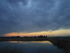 2017/02/25_溜め池の夕暮れ