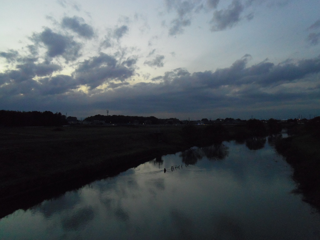 2016/11/26_元荒川の夕暮れ