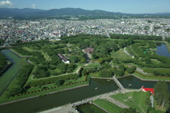2016/08/12_五稜郭タワーから五稜郭を望む