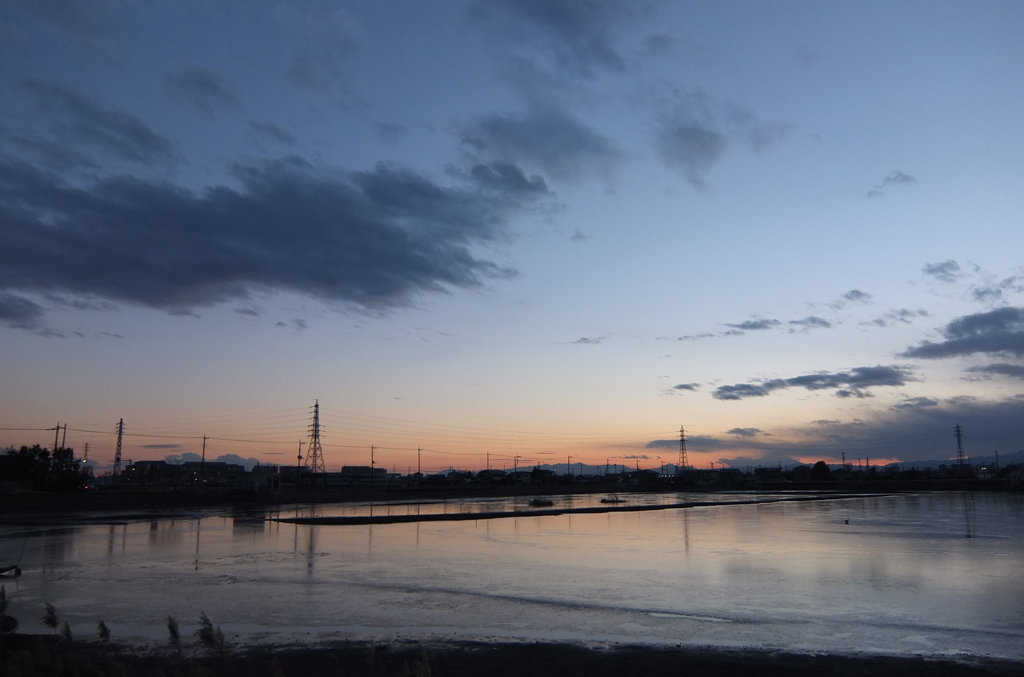 2015/01/02_伊佐沼の夕暮れ