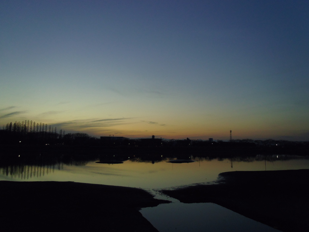 2017/01/07_伊佐沼の夕暮れ