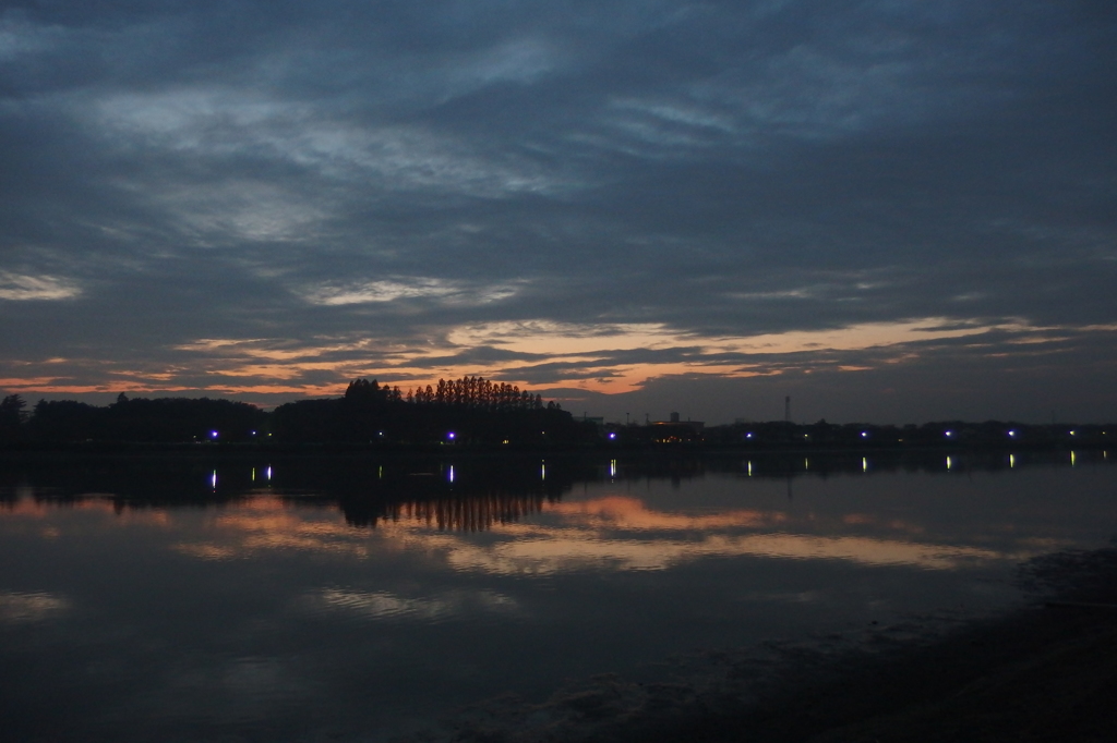2015/10/11_伊佐沼の夕暮れ