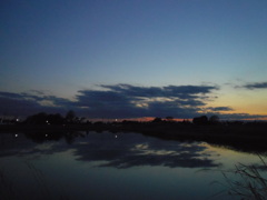 2017/02/19_溜め池の夕暮れ