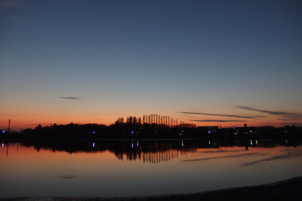 2015/12/20_伊佐沼の夕暮れ