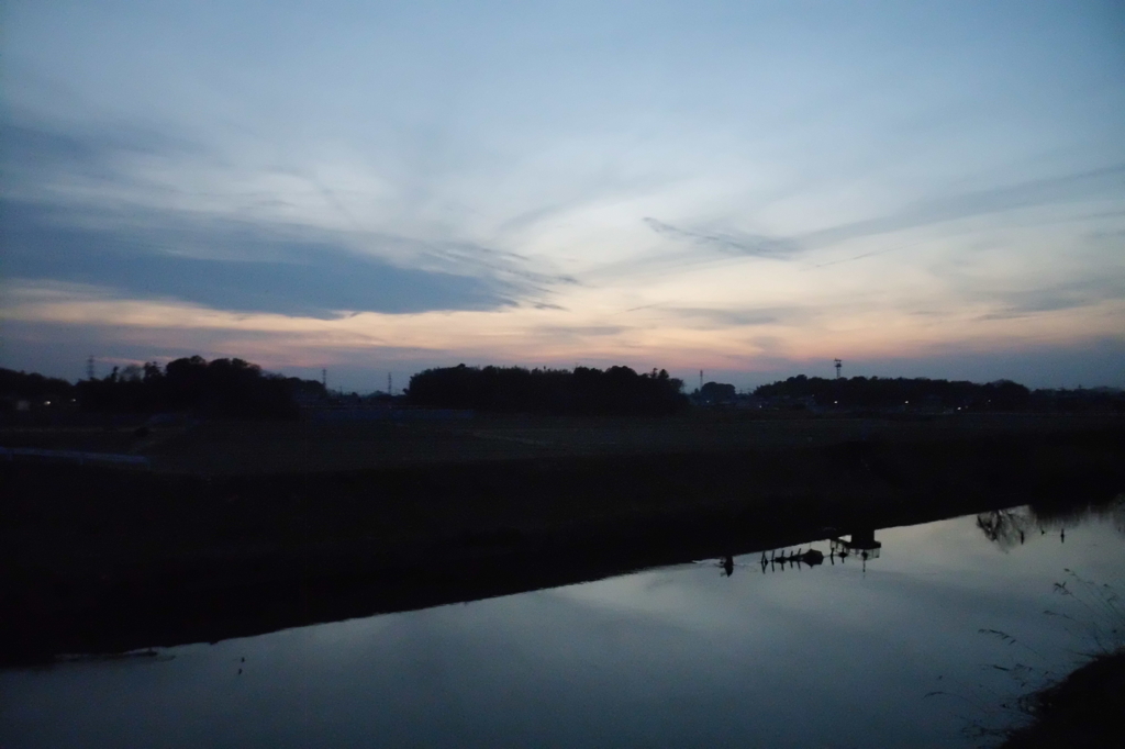 2015/01/25_元荒川の夕暮れ