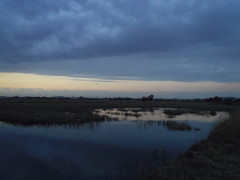 2017/02/25_溜め池の夕暮れ