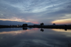 2016/10/30_溜め池の夕暮れ