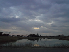 2017/02/25_溜め池の夕暮れ